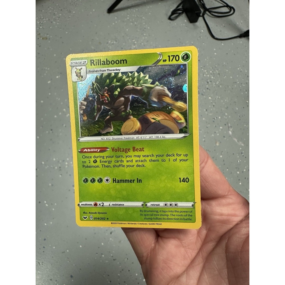 Rillaboom 014/202 FART SWIRL 🌀 Cosmo Promo Sword & Shield Base‎ Pokemon MP